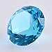 LONGWIN 50mm (2 inch) Crystal Diamond Jewel Paperweight Birthstone Table Decorations Christmas Wedding Table Scatter K9 Crystal Diamonds Light Blue