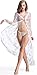 The Victory of Cupid plus size lace long coat Long Gown Jacket Nightwear, Small, White