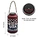 Juegoal American Flag Solar Lantern Hanging Lights Metal Solar Landscape Lantern with Hemp Rope Handle for Indoor Outdoor Garden Yard Tree, 2 Pack