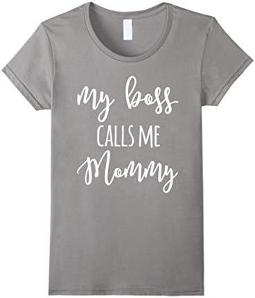 Women's MomTop: My Boss Calls Me Mommy T-Shirt XL Slate