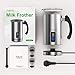 iTeknic Milk Frother, Electric Milk Steamer Stainless Steel, Automatic Foam Maker For Coffee, Latte, Cappuccino, Milk Foamer Warmer with Strix Temperature Controls, FDA Approved, Silent Operation