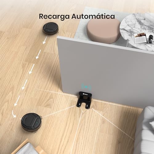 M210P Robot Aspirador 2200Pa, Aspirador Robot Autonomía de 120 Min, WiFi/App/Alexa, Sensor de Anticolisión/Caída Navegación Inteligente, Delgado y Silencioso, 6 Modos de Limpieza