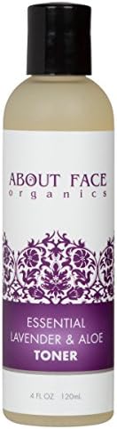 Aloe Toner with MSM, DMAE and Lavender for Sensitive Skin by About Face Organics | Paraben &amp; Cruelty Free | 4 Ounces