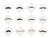 Mustache Party Tattoos - (72 Pack) Fingerstache. Movember