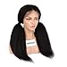 SMHair Full Lace Human Hair Wigs Pre Prucked Italian Yaki Brazilian Virgin Glueless Human Hair Wigs for Black Women Baby Hair Natural Color 130% Density 14