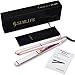 SUMLIFE Professional Ceramic Flat Iron Hair Straightener Tourmaline Ion with Digital Adjustable Temperature Dual Voltage for Travel, 1 Inch, Rose Pink