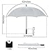 Rainlax Windproof Golf Umbrella 62 inch Automatic Open Large Sun Umbrellas (Silver White)