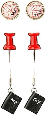 Paper Towns Earring Set 3 Pair Movie Themed Designs