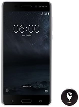 Nokia 6 - 32 GB - Unlocked (AT&T/T-Mobile) - Silver and TrackR pixel Black