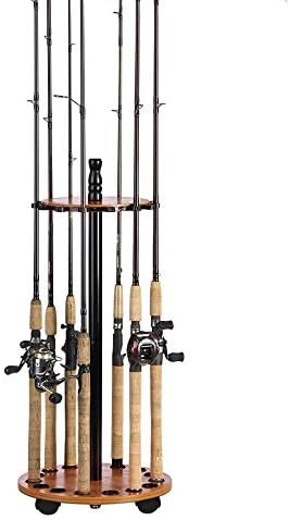 Agool ロッドスタンド コンパクト竿立て 釣り竿たて 竿収納 ナチュラルカラー 簡単組立 70 Offアウトレット インストール説明書付き 15本 収納