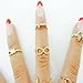 2014 Susenstore 5pcs/set Rings Urban Gold Stack Plain Cute Above Knuckle Ring Band Midi Ring