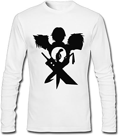 CAILZ Men's Final Fantasy VII Cloud Strife Logo Long-Sleeve Cotton T-shirts L