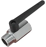 W.E. Anderson Mini Brass Ball Valve, MVB-LM4, Lever Handle, 1/2" Male NPT x 1/2" Female NPT