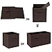 SONGMICS Storage Bins Cubes Baskets Containers with Dual Non-woven Handles for Home Closet Bedroom Drawers Organizers, Flodable, Brown, Set of 6 UROB26K