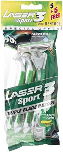 Laser Sport 3 Menthol Disposable Razor, 10 Pieces price in Saudi Arabia ...