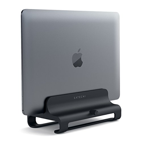 Satechi Universal Vertical Aluminum Laptop Stand for MacBook, MacBook Pro, Dell XPS, Lenovo Yoga, Asus Zenbook, Samsung Notebook and more (Jet Black)