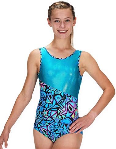 Pelle Leap Gear Gymnastics Leotard for Girls - Turquoise, Teal, Blue and Green Collection