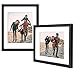 Yome 11x14 Picture Frame for Photos 8x10 with Mat or 11x14 without Mat, Black Photo Frames for Wall, Solid Wood Frames with Plexiglass for Gallery and Room Decoration, Set of 2
