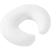 Aullar Nursing Pillow and Positioner with Cover for Breastfeeding and Bottle Feeding, Propping Baby, Tummy Time, Baby Sitting Support, Awake-Time Support (Pillow Only, 22" x 17.7" x 5.9")