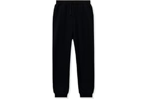 Kid Nation Kids Unisex Soft Brushed Fleece Casual Pull On Jogger Sweatpants with Pockets for Boys or Girls
