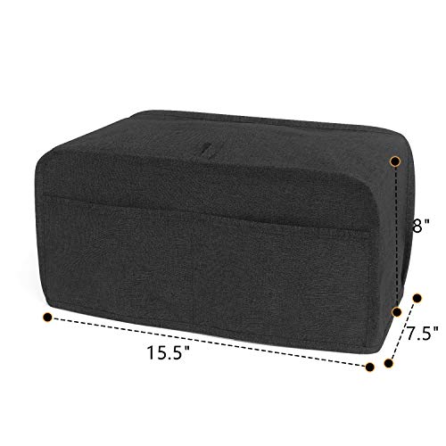 Luxja Toaster Cover for 4 Slice Long Slot Toaster (15.5 x 7.5 x 8