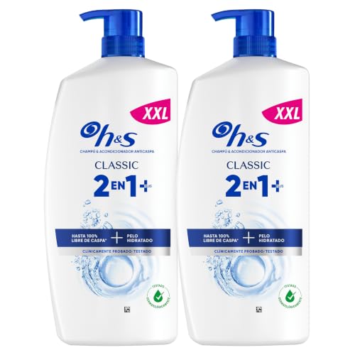 Classic 2en1 Champú Anticaspa y Acondicionador, Limpieza Profunda, 2x1L