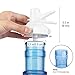 Flexzion Water Dispenser Stand 2-5 Gallon Water Jug Holder Metal Plated Cradle Set with Water Dispenser Valve, Dustproof Plug, Wooden Stick for 55MM Crown Top Water Bottles, Camping Counter Home Use