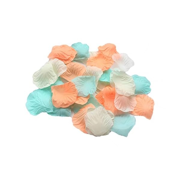 Allheartdesires 900 Pack Mixed Pastel Peach Ivory Mint Green Silk