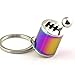 maycom Creative Auto Part Model Gear Box Keychain Six-speed Manual Transmission Shift Lever Keyring Key Chain Ring Keyrings Keyfob (Rainbow)