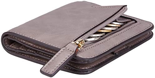 NapaWalli Womens Rfid Blocking Small Compact Bifold Luxury Genuine Leather Pocket Wallet Ladies Mini Purse with ID Window