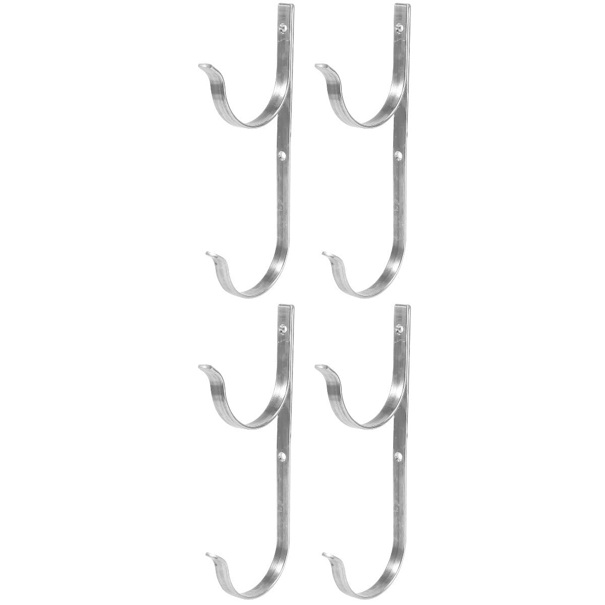 Yardwe 2 Pairs Swimming Pool Hanger Hook Wall Mounted Hooks Storage Hangers Coat Rack Hooks Pool Skimmer Net with Pole Aluminum Pool Equipment Hooks Fence Hooks Poolside Hanging Hook Tool