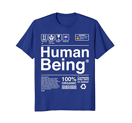 Mens Human Being Science Ingredients tshirts XL Royal Blue