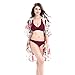 Macr&Steve Women's Chiffon Beachwear Floral Kimono Bikini Cover up Cardigan
