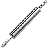 Rolling Pin (17 Inches) –304 Stainless Steel Roll Pins for Baking Pizza Dough Pie Cookie-Dough Roller& Smooth Construction - 