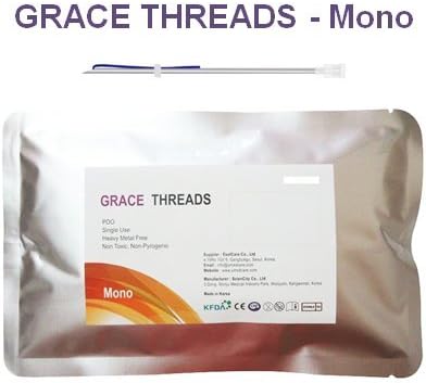 Grace PDO Threads Lift/Face Whole Body/Mono Type 60pcs - 12 Sizes (29G-38mm)