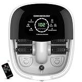 Comfortology Foot Spa Massager - Exclusive Circulating Heating System, 4 Motorized Massage Rollers, Whisper Quiet, Deep Bath Tub With Remote