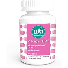Wellness Basics Allergy Relief Diphenhydramine HCl Tablet, 400 Count
