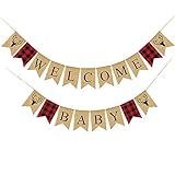 Lumberjack Welcome Baby Banner Timber Buffalo Check Plaid Baby Shower Party Decoration
