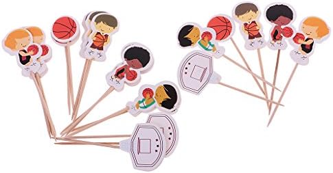 ボーイ バスケットボール ベビーシャワー カップケーキ 24枚入り デコレーション ピック ふるさと割