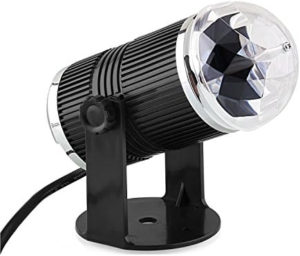 Prolight 3W LED DJ Light RGB Rotating Sound Activited Auto Magic Mini Disco Ball Stage Lights for Party KTV Show Xmas Wedding Show Club Pub Disco DJ