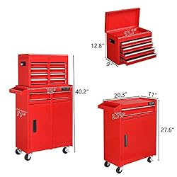 TUFFIOM 5-Drawer Rolling Tool Chest, Tool Storage