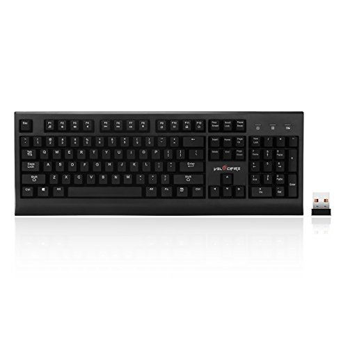 Velocifire Full Size Wireless Mechanical Keyboard with Brown Switches for Copywriter, Gamer and Programmer