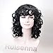 RUISENNA Short Fluffy Wavy Wigs Big Curls Wigs for Black Women African American Synthetic Hair Wig With Bangs