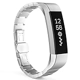 Fitbit Alta Bands, MoKo Stainless Steel Replacement Smart Watch Band Wrist Strap Bracelet with Butterfly Buckle Clasp for Fitbit Alta Smart Fitness Tracker, Fits 5.11