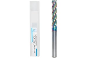 JIANXING 3/8" Extra Long Carbide Square End Mill for Aluminum, Copper Alloy, Plastic, 4" Overall Length End Mill Bits, 3 Flute HRC 55 Deg DLC Coating, CNC Router Bits (1 Pieces)