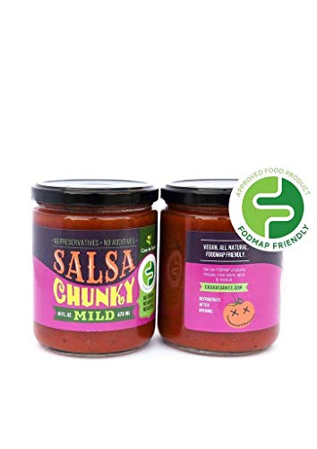 Low FODMAP Certified Salsa, Low Sodium, No Onion No Garlic, Low Carb, Mild Chunky Red Salsa Dip for Tortilla Chips and Mexican Food, Delicious and Healthy Snacking - Casa de Sante