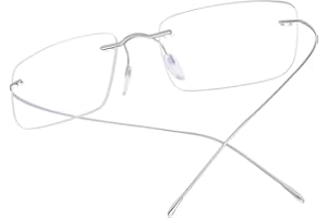 FONEX Titanium Glasses Frame,Rimless Frameless Optical Eyewear Eyeglasses for Men and Women F85634