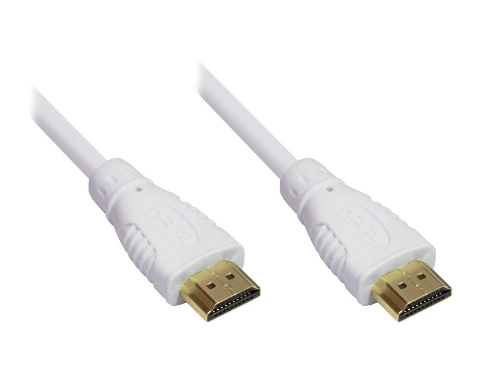 Good Connections High-Speed HDMI Cable with Ethernet, Gold-Plated Connectors, 3 m, White