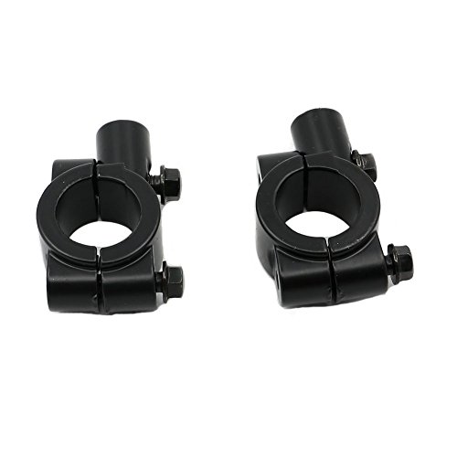 Alpha Rider Universal Black Motorcycle Bike Handlebar Rearview Mirror Mount Adapter Clamp 8mm for Aprilia BMW Ducati Honda Kawasaki Suzuki Triumph Yamaha Street Bike Sport Off road Scooter Naked ATV