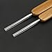 WSSROGY Set of 2 Dreadlock Crochet Hook Bamboo Crochet Hair Needle for Braid Craft 0.5mm 0.75mm